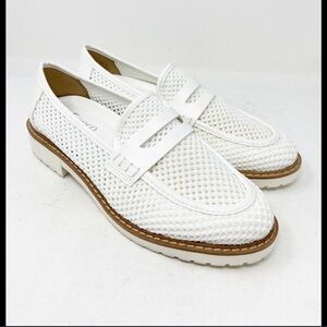 Franco Sarto Womens White L-Celeste Penny Loafer Shoes